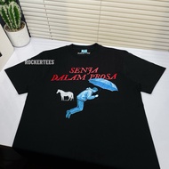 Senja In Prosa - 红 Give In Malaysia 红 Black T-Shirt | Rockertees Original merchandise