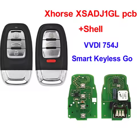 Xhorse XSADJ1GL VVDI 754J Smart Keyless Go Remote Key 315/433/868MHZ For AD A6L Q5 A4L A7 A8 with 3 