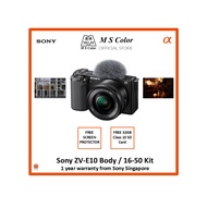 [READY STOCK | 1 YEAR WARRANTY] Sony ZV-E10 Kit 16-50 PZ Lens | 24.2MP APS-C | UHD 4K30p | 425 Point
