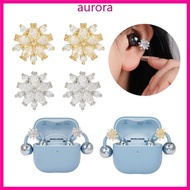 Auro Flower Design Headphone Zircons Buckles Clip On Ear Hook Accessory For FreeClip1
