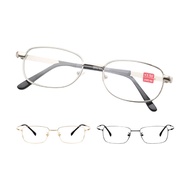 (PS) Men's and Women's Stainless Steel Reading Glasses 888 Plus Lens Anti-Radiation +1.00 to/d + 4.0
