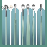 Kayaktion 6 Pcs Ear Cleaner Kits Earpick Sticks Earwax Remover Ear Pick Cleaning Ear Cleanser Spoon 