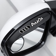 2Pcs Carbon Fiber Car Rearview Mirror Eyebrow Rain Cover For Audi Sline A1 A2 A3 A4 A5 A6 A7 A8 Q1 Q