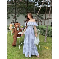 Havanas Off-Shoulder Long Dress Skirt With Beautiful Ruffles At The Chest Beachwear Tube Top Set