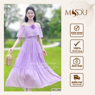 Lady Dress MDU2950 Off Shoulder Design, Exquisite Flower Applique from MDU K66-D1-5
