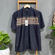 Kemko kemeja koko lengan pendek erkape cotton print premium