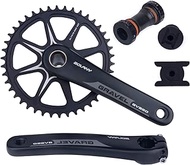 BOLANY Bike Cranksets Gravel 170/172.5mm Hollow Integrated 42T Single Chainring Direct Mount with Bottom Bracket Fit for Off Road Bike Crankset Compatible with 10/11speed
