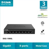 D-Link 8 Port Gigabit Metal Unmanaged Desktop Switch DGS-108GL