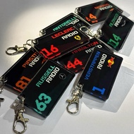 Acrylic Keychain Double Sided Cutting Edge F1 Size 7cm. * 4cm