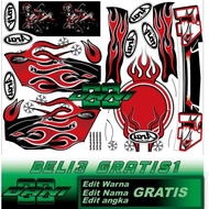 water decal helm arai motif fire haga