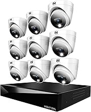 Night Owl 2-Way Audio 20 Channel DVR Video Home Security Camera System with (9) Wired 4K HD Indoor/O