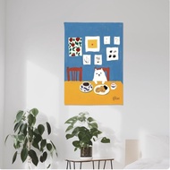 [Happy Dining] Fabric Poster Window Curtain Curtain Emotional Interior 4Size