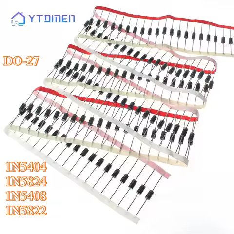 100pcs DO-27 Rectifier Diodes 1N5404 1N5824 1N5408 1N5822 Schottky Diodes Rectifier Diodes Kit