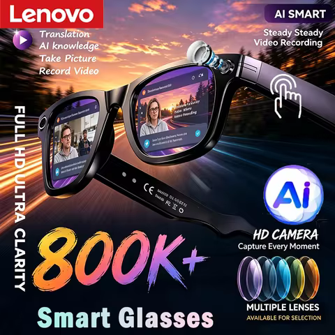 Lenovo 8K HD Smart AI Glasses Music Playback AI Translation Hands-Free Calling AI Chat Logging Smart