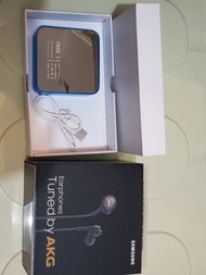 Samsung AKG 耳機， 流動充電池(尿袋)7800