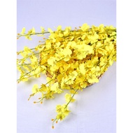 5-Prong Dancing Orchid Yellow Head Simulation Flower Fake Flower Home Wedding Hotel Decoration Phala