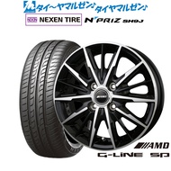 [マラソン期間]割引クーポン配布新品 サマータイヤ ホイール4本セットBADX AMD G-Line SP15インチ 4.5JNEXEN ネクセン N priz SH9J165/55R15