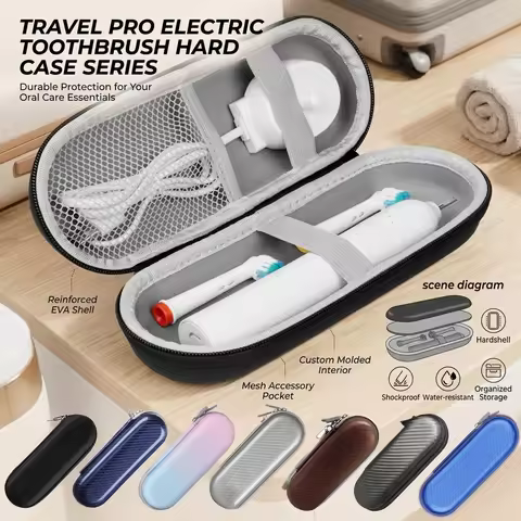 Electric Toothbrush Travel Case for Oral-B Pro/iO, Philips Sonicare, Oral B Toothbrush Case for Brus