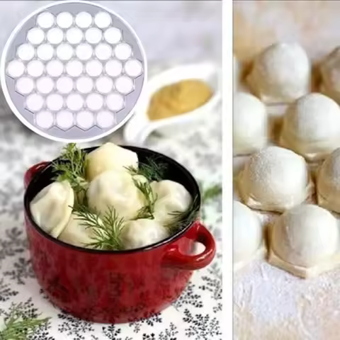 37 Holes Aluminum Dumpling Mold Ravioli Maker Russian Pelmeni Maker Dumpling Machine Ravioli Cutter 