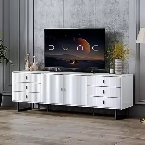 TV Stand for 50+ Inch TV, Modern Living Room Entertainment Center with Storage Cabinets,TV Table, Me