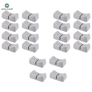 20Pcs 24mmx11mmx10mm Console Mixer Slider Fader Knobs Replacement for Potentiometer Gray Knob Black 