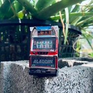 バンダイ｜BANDAI  パチンコ機  柏青哥機 / 吃角子老虎機 ALADDIN 銀色 紅色透明機台邊框 造型玩具