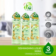 La Nature Bio-degradable Dishwashing Liquid 500ml x 3 Bottles