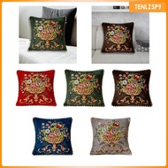 [tenlzsp9] Cushion Cover, 48 X 48 Cm, Machine Washable, Square Cushion Cover with Floral Pattern for