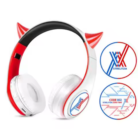 Cosplay Anime Darling in the FranXX 02 Hint Tone Wireless Bluetooth Headset Head Mounted Plug In Car