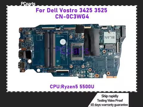 PCparts HDL5D LA-L945P For Dell Vostro 3425 3525 Laptop Motherboard CN-0C3WG4 Ryzen5 5500U Mainboard