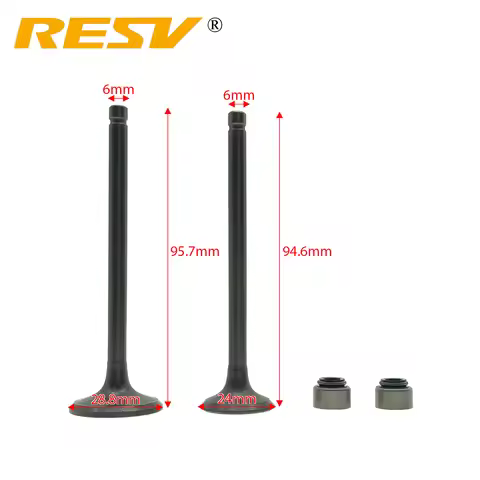 RESV for Yamaha TW125 1999-2004 SR125 SR150 SRZ150 SR SRZ 125cc 150cc Valve Intake Exhaust Stem Valv