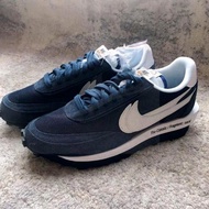 全新 Fragment Design x Sacai x Nike LDWaffle 三方聯名 華夫解構鞋 藏藍色 男女同款