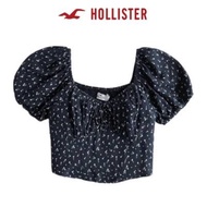 IRT เสื้อยืดแขนสั้นปักลายดอกไม้แขนพัฟชุดสูทนกนางนวลน้อย Holister กระโปรงเสื้อเอวลอย