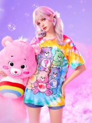 ROMWE X Care Bears 卡通熊圖案紮染T恤