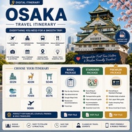 🔥 TJourney Travel Itinerary Template to Osaka, Japan Full List Activity and Contact