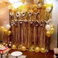 Gold/silver glitter curtain 1m x 3m - 1m x 2m