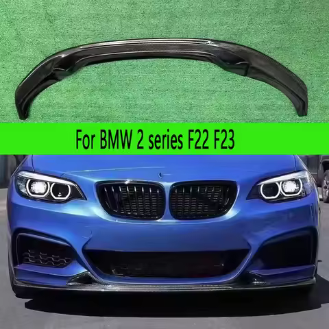 For BMW 2 Series F22 F23 330 2014-2020 V Style Carbon Fiber Car Front Bumper Lip Front lip Diffuser