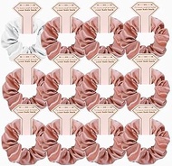Satin Bridesmaid Scrunchies Bachelorette Hair Ties Set of 12 Bridal Shower No Damage Hairties ideas 