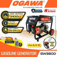 [ 100% Original ] OGAWA GW3800 Professional Gasoline Generator Petrol Genset With Wheels 3100W 20L F
