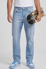 Celana Jeans Model Longgar Pria Biru Telor Asin