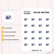 Tablet Online Meeting – Tiny Icon Sticker, Bujo, Hobonichi, Kinbor & Planner Stickers