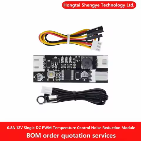 Single 0.8A 12V DC PWM 2-3 wire fan speed controller case computer fan temperature control noise red