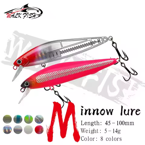WALK FISH 1PCS Sinking Minow 5-14g Jerkbait Fishing Lure Professional Gravity Balance System Cast De