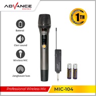 Advance MIC-104 Mic Profesional UHF Wireless Microphone Garansi 1 Tahun