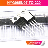 20ชิ้น HYG065N07 G065N07 TO220ทรานซิสเตอร์มอสเฟท GO65N07ไปยัง-220 70V/100A N-Channel ของแท้