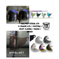 HELMET VISOR V-SHAPED FOR INDEX SWAN LTD / XDOT X-DOT G518