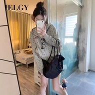 ลายดอกไม้สไตล์เกาหลีผู้หญิง IELGY แจ็คเก็ตมีฮู้ด Jaket Baseball