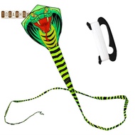 Togarhow 8m/26.25ft Long Tail Green Snake Kite Easy to Fly Large Cobra Kite for Outdoor Beach and Pa
