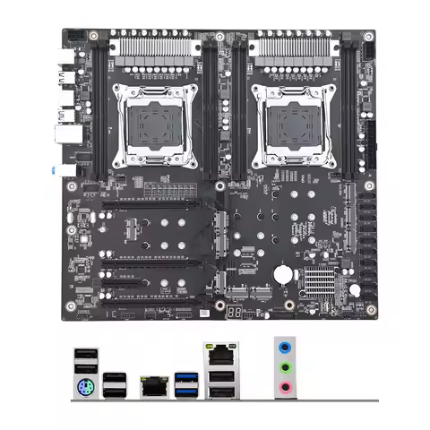 JINGSHA X99 D4 Dual Motherboard Socket LGA 2011-3 Motherboard 10 SATA Port For Chia X99 Placa Mae Su