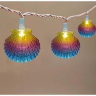 Fairy Light String Colorful Shell Night Light Interior Decoration Light Beach Theme Decoration Light Window Bedroom Children's Room Shell String Light